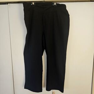 Classic Black Wide-Leg Pants Stretch